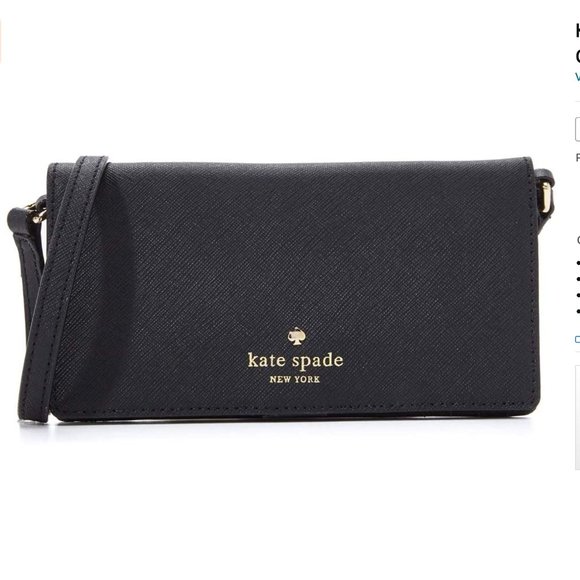 kate spade Handbags - Kate Spade Black Cross Body Phone Wallet